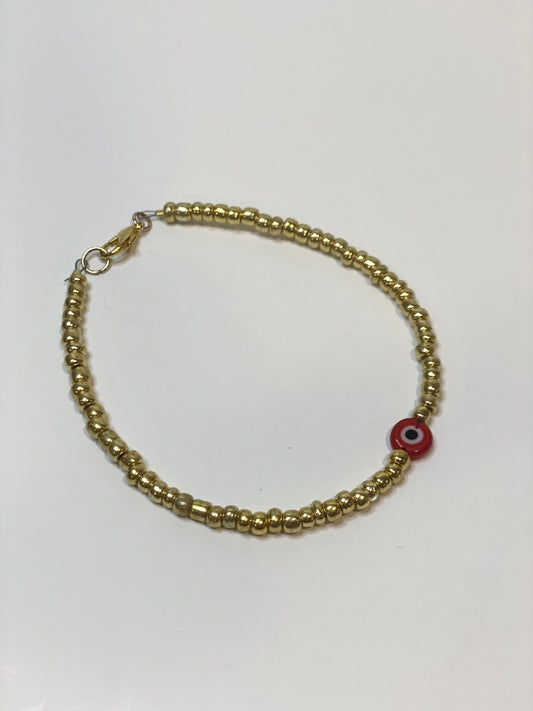 Evil eye bracelet (gold)